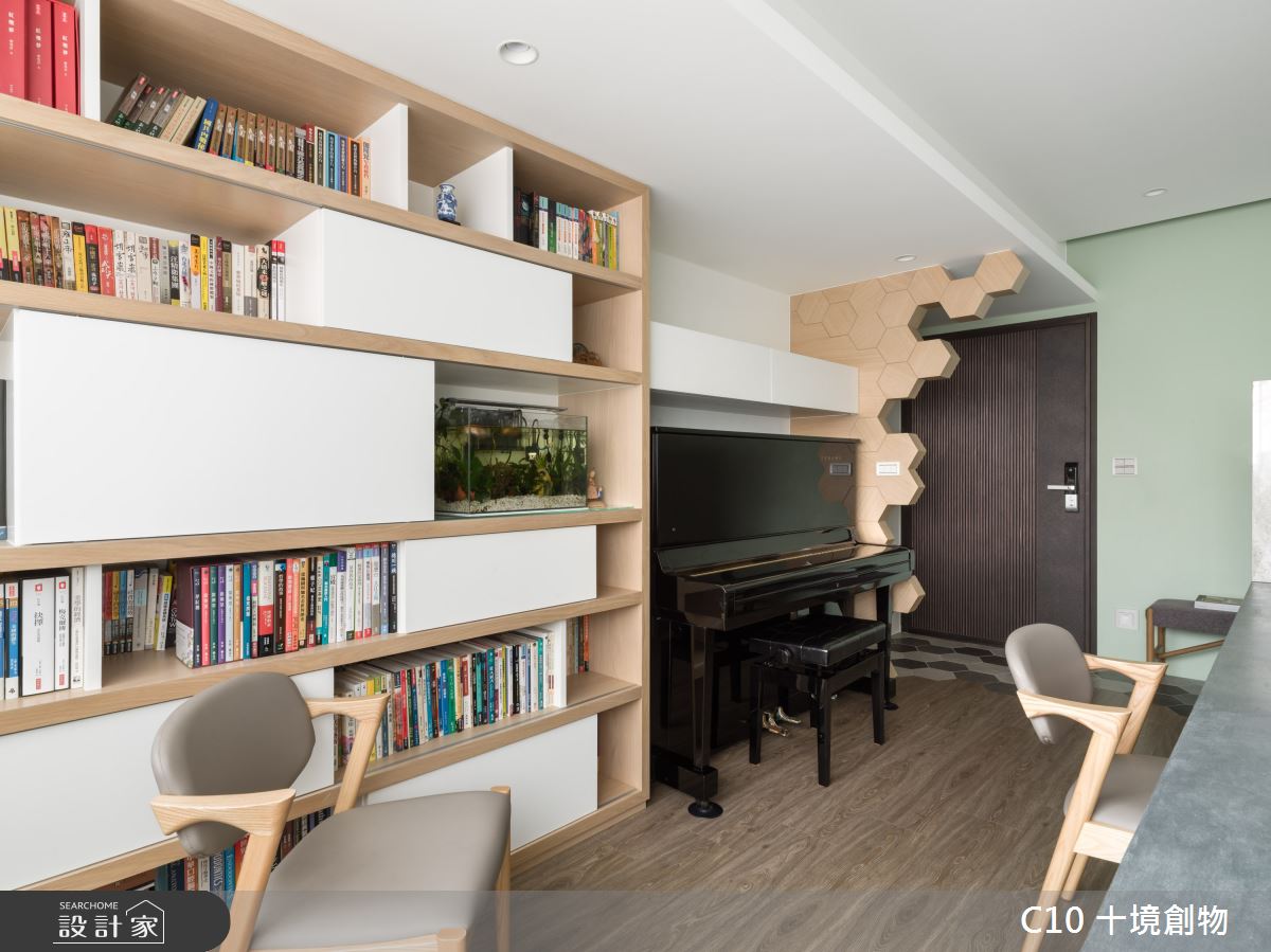 35坪中古屋(5~15年)＿現代風書房案例圖片＿十境創物空間設計有限公司＿十境_一碧千里之5