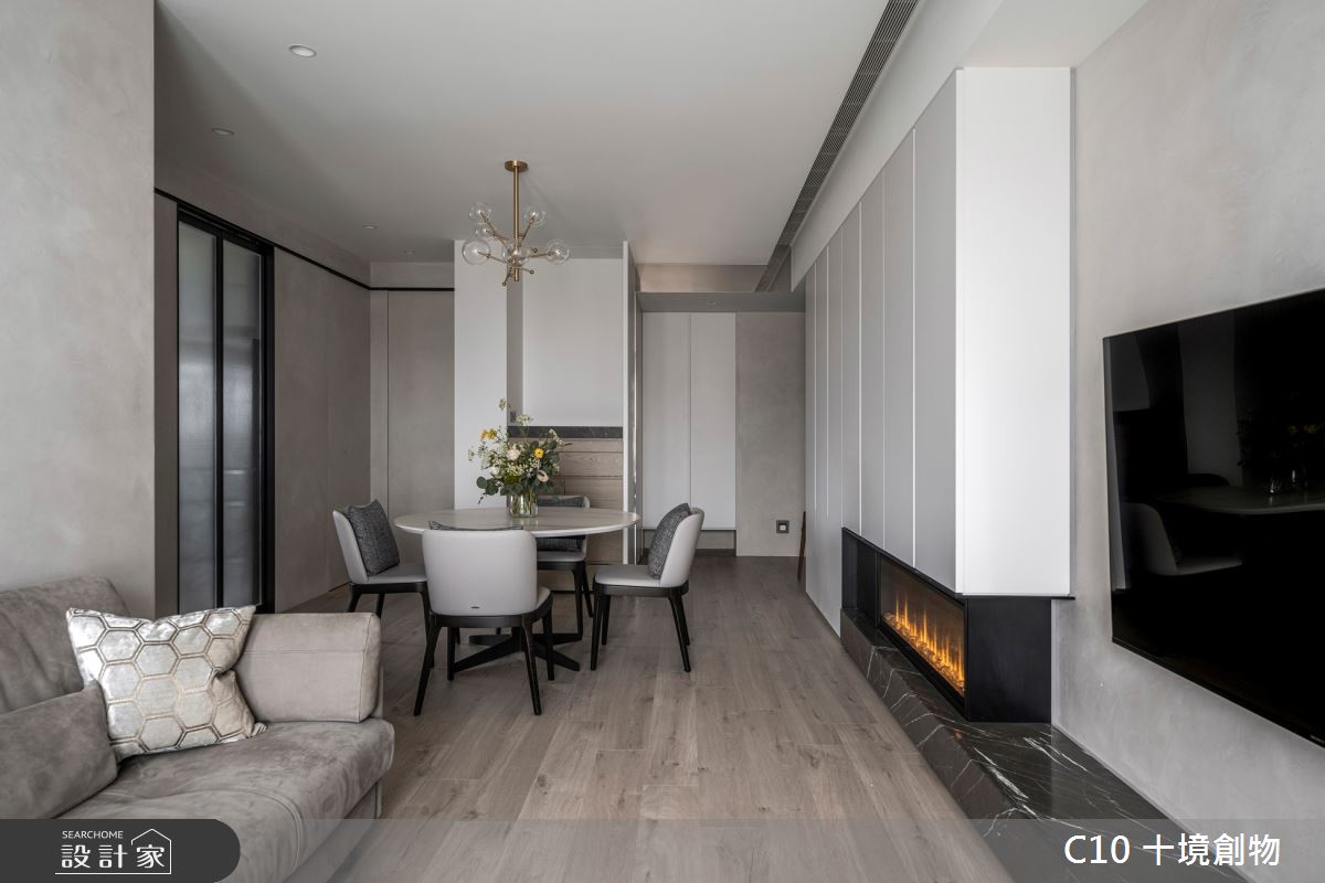 36坪新成屋(5年以下)＿現代風客廳餐廳案例圖片＿十境創物空間設計有限公司＿十境_如常之3