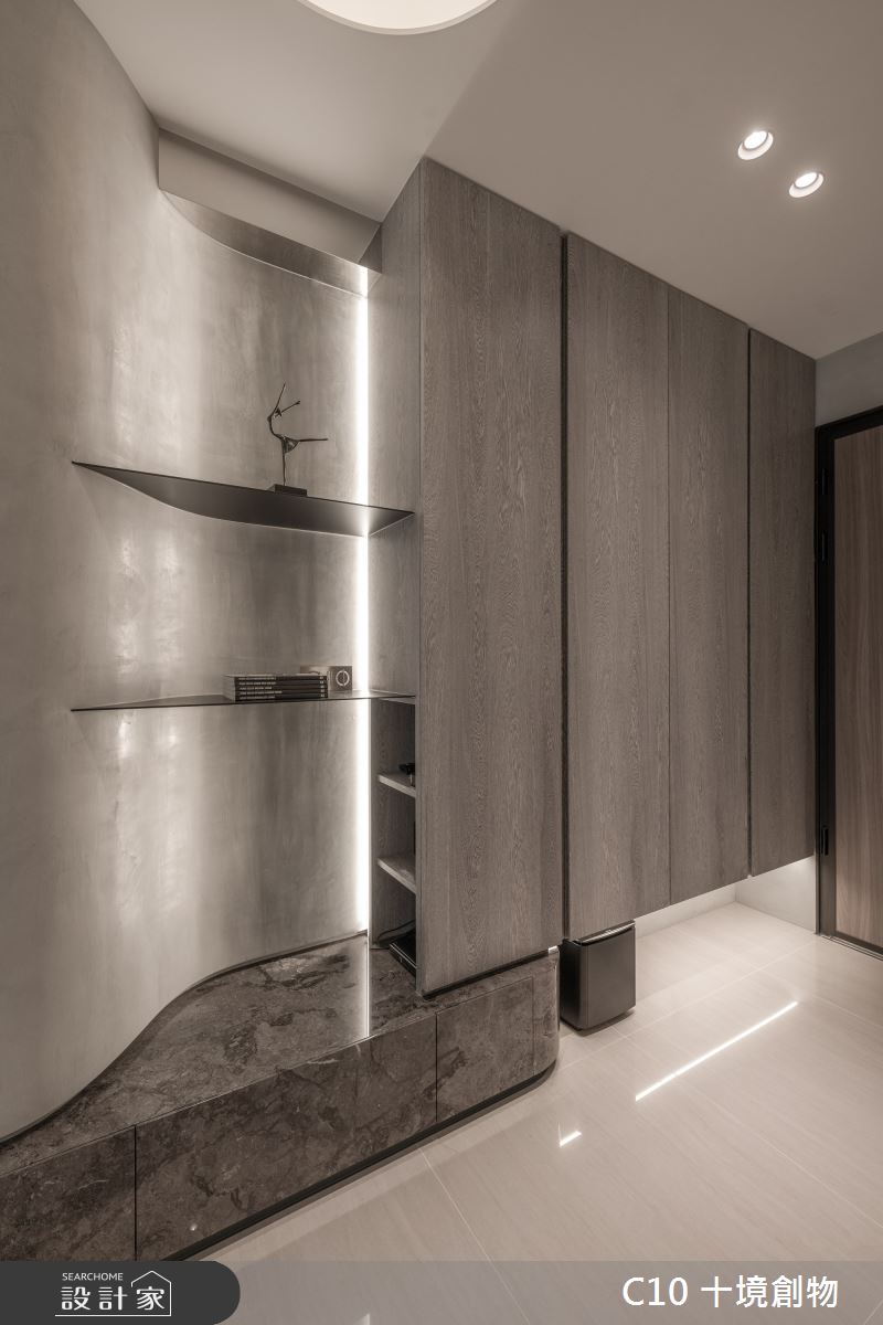 37坪新成屋(5年以下)＿現代風玄關案例圖片＿十境創物空間設計有限公司＿十境_隱若灰韻之1
