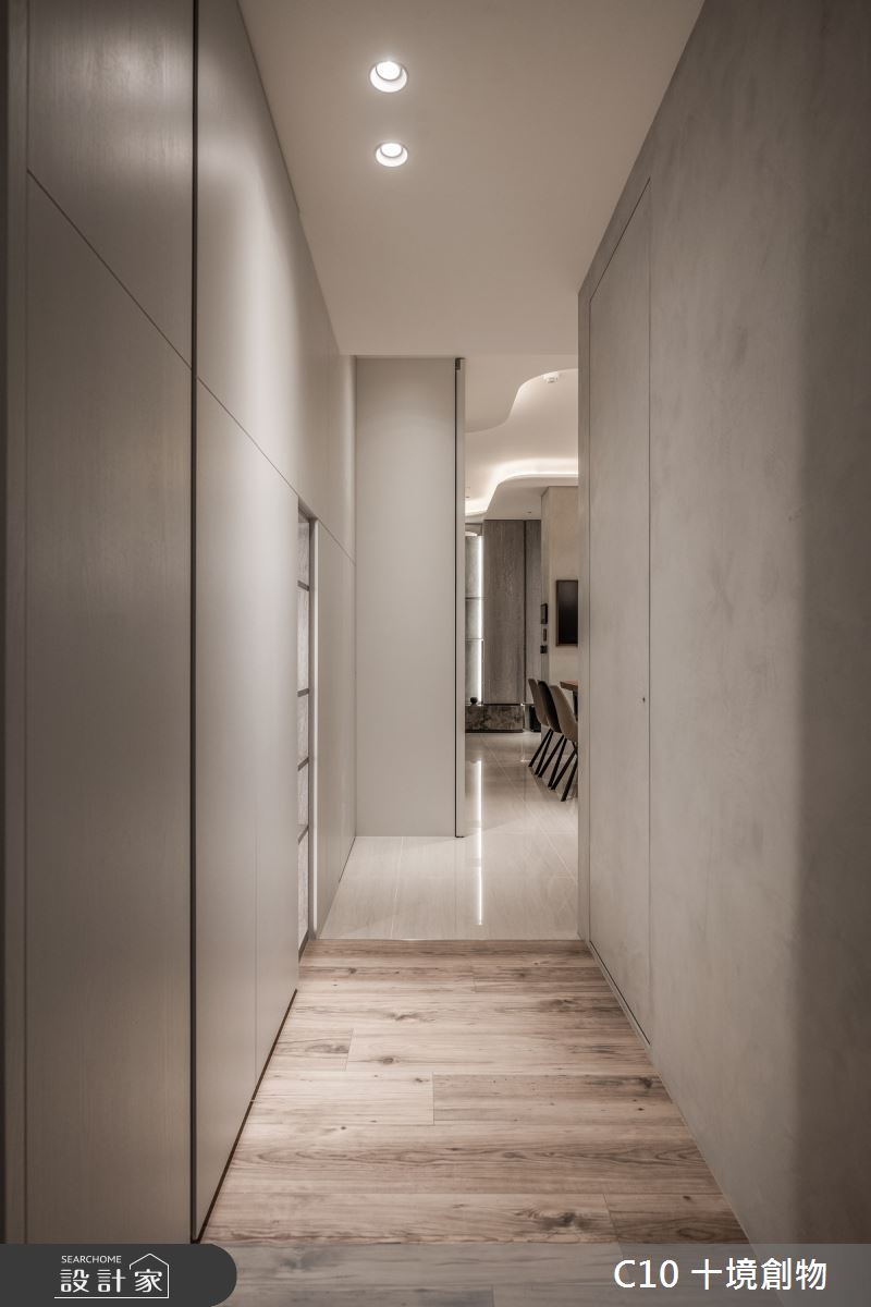 37坪新成屋(5年以下)＿現代風走廊案例圖片＿十境創物空間設計有限公司＿十境_隱若灰韻之22