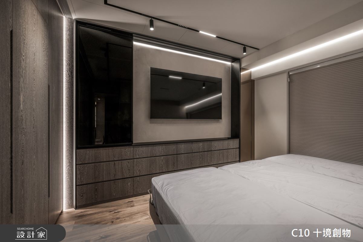 37坪新成屋(5年以下)＿現代風臥室案例圖片＿十境創物空間設計有限公司＿十境_隱若灰韻之26