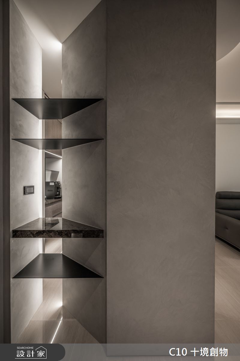 37坪新成屋(5年以下)＿現代風玄關案例圖片＿十境創物空間設計有限公司＿十境_隱若灰韻之3