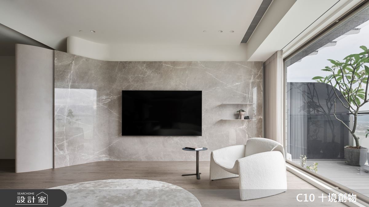 42坪中古屋(5~15年)＿簡約風客廳陽台案例圖片＿十境創物空間設計有限公司＿十境_微微侘風之5