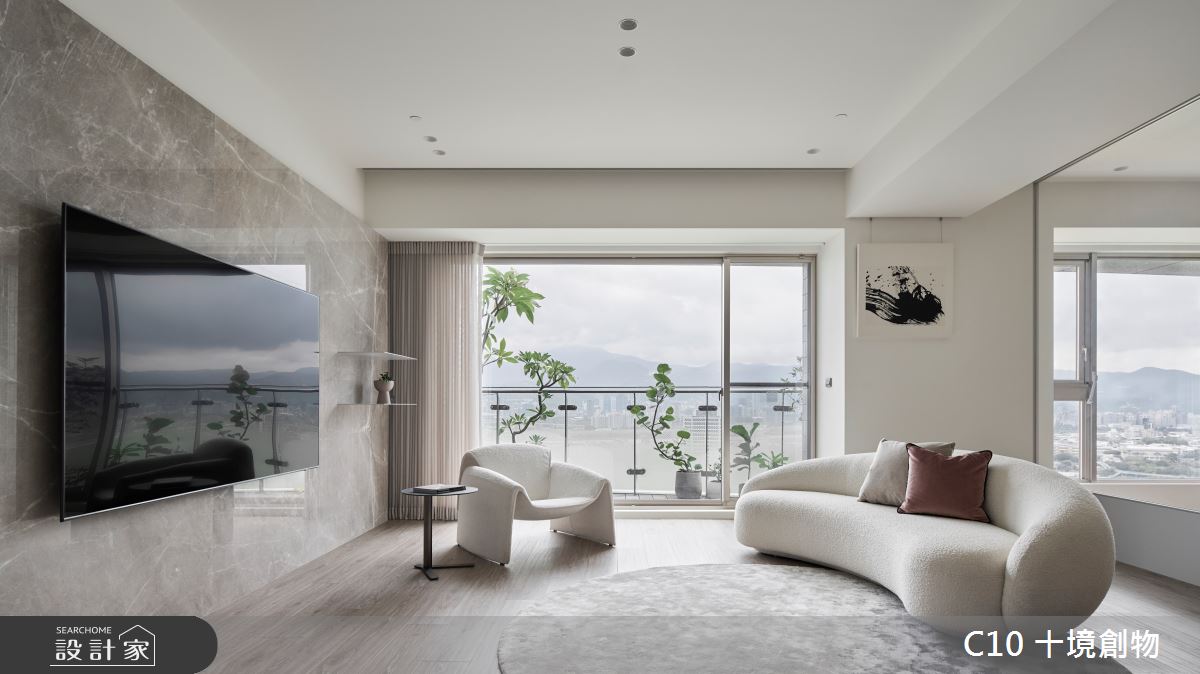 42坪中古屋(5~15年)＿簡約風客廳陽台案例圖片＿十境創物空間設計有限公司＿十境_微微侘風之3