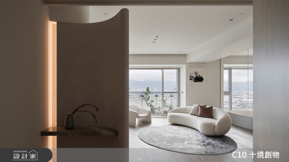 42坪中古屋(5~15年)＿簡約風玄關客廳案例圖片＿十境創物空間設計有限公司＿十境_微微侘風之2