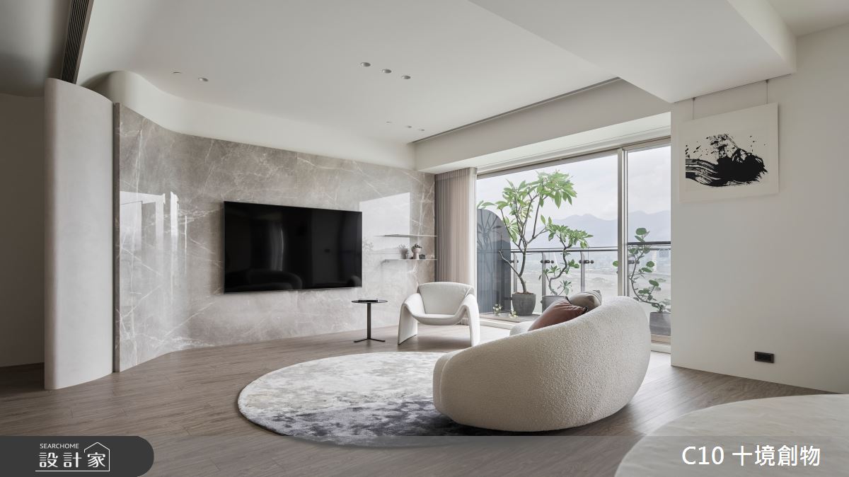 42坪中古屋(5~15年)＿簡約風客廳陽台案例圖片＿十境創物空間設計有限公司＿十境_微微侘風之4