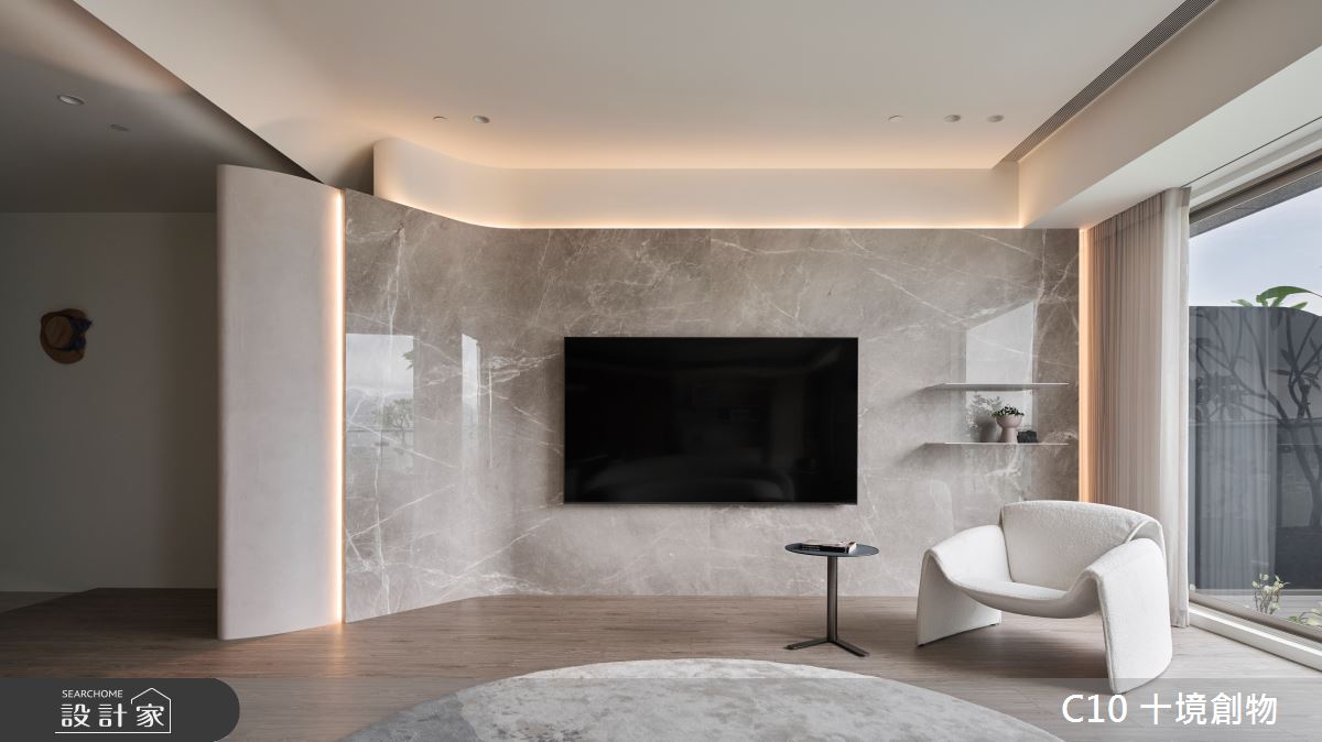 42坪中古屋(5~15年)＿簡約風客廳案例圖片＿十境創物空間設計有限公司＿十境_微微侘風之12