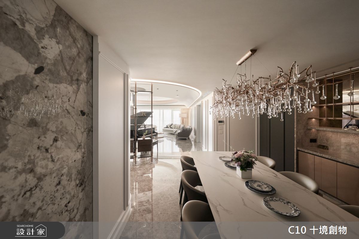 90坪新成屋(5年以下)＿奢華風客廳餐廳案例圖片＿十境創物空間設計有限公司＿十境_緻鉑靜雅之17