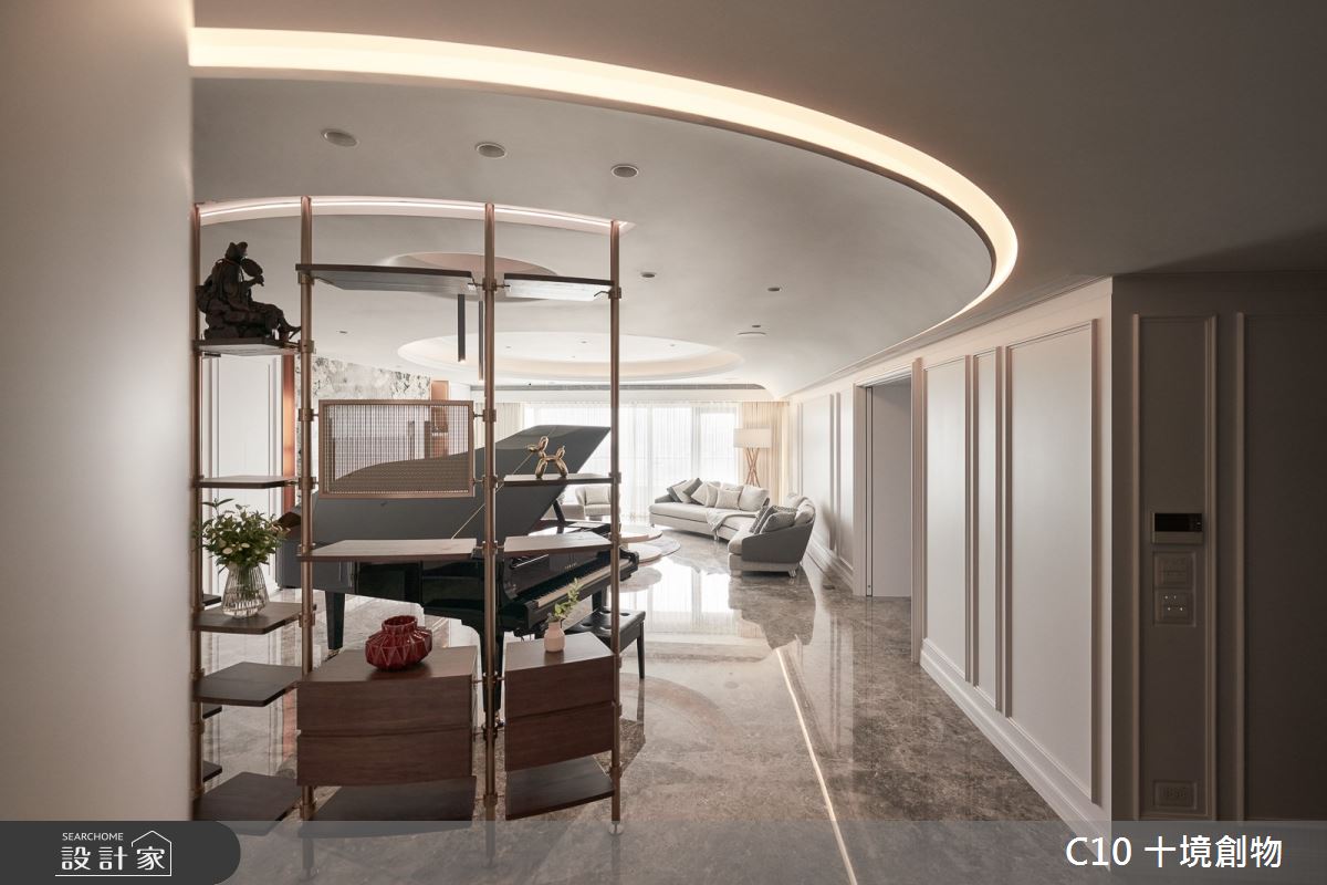 90坪新成屋(5年以下)＿奢華風客廳案例圖片＿十境創物空間設計有限公司＿十境_緻鉑靜雅之13