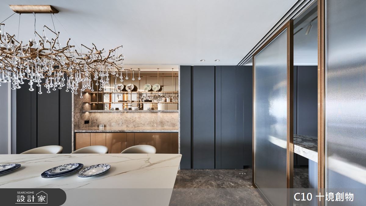 90坪新成屋(5年以下)＿奢華風餐廳案例圖片＿十境創物空間設計有限公司＿十境_緻鉑靜雅之21