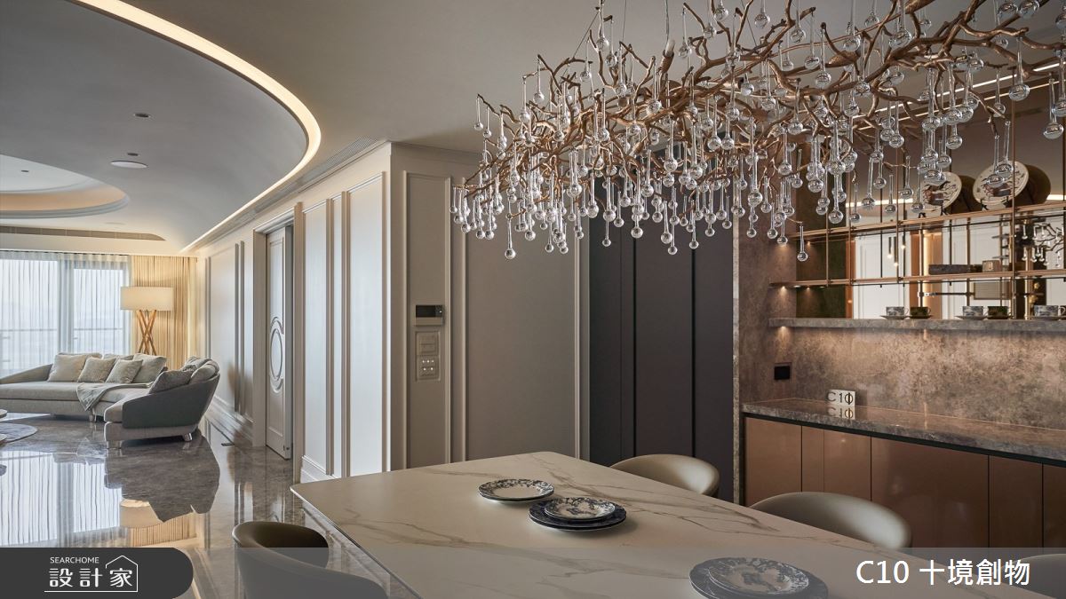 90坪新成屋(5年以下)＿奢華風客廳餐廳案例圖片＿十境創物空間設計有限公司＿十境_緻鉑靜雅之16