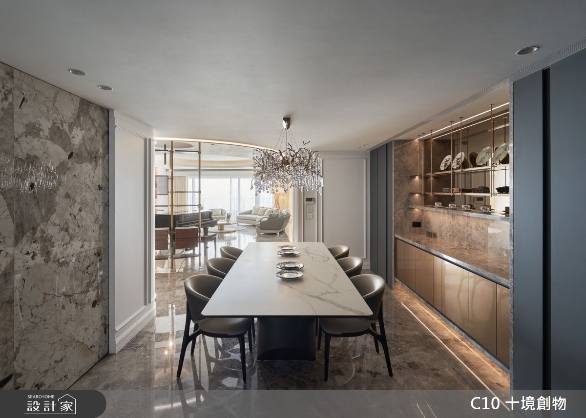 90坪新成屋(5年以下)＿奢華風客廳餐廳案例圖片＿十境創物空間設計有限公司＿十境_緻鉑靜雅之18