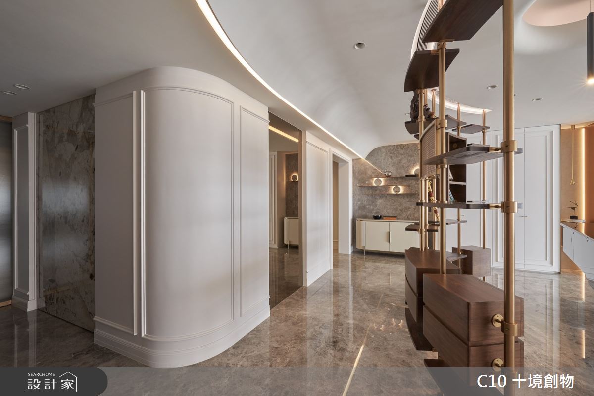 90坪新成屋(5年以下)＿奢華風走廊案例圖片＿十境創物空間設計有限公司＿十境_緻鉑靜雅之6