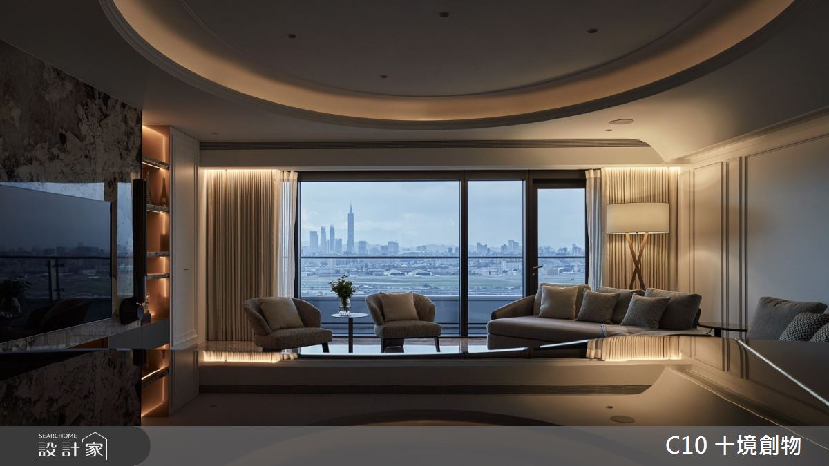 90坪新成屋(5年以下)＿奢華風客廳案例圖片＿十境創物空間設計有限公司＿十境_緻鉑靜雅之23