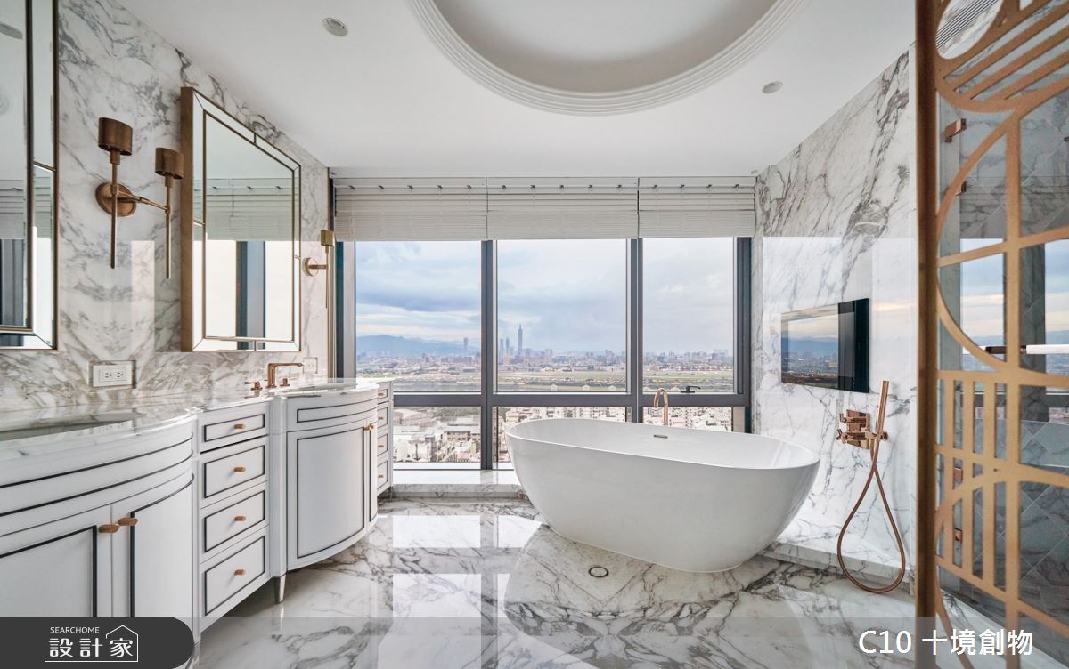 90坪新成屋(5年以下)＿奢華風浴室案例圖片＿十境創物空間設計有限公司＿十境_緻鉑靜雅之37