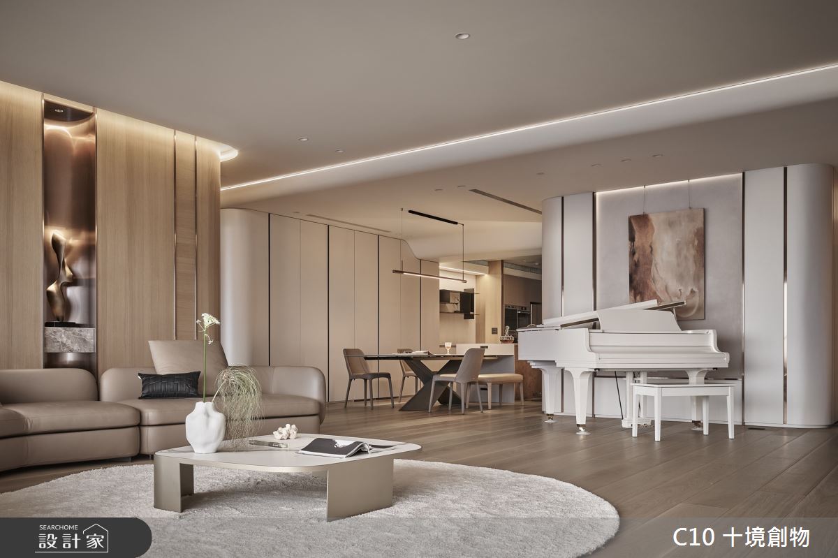 90坪新成屋(5年以下)＿混搭風客廳餐廳案例圖片＿十境創物空間設計有限公司＿十境_簡璞序曲之5