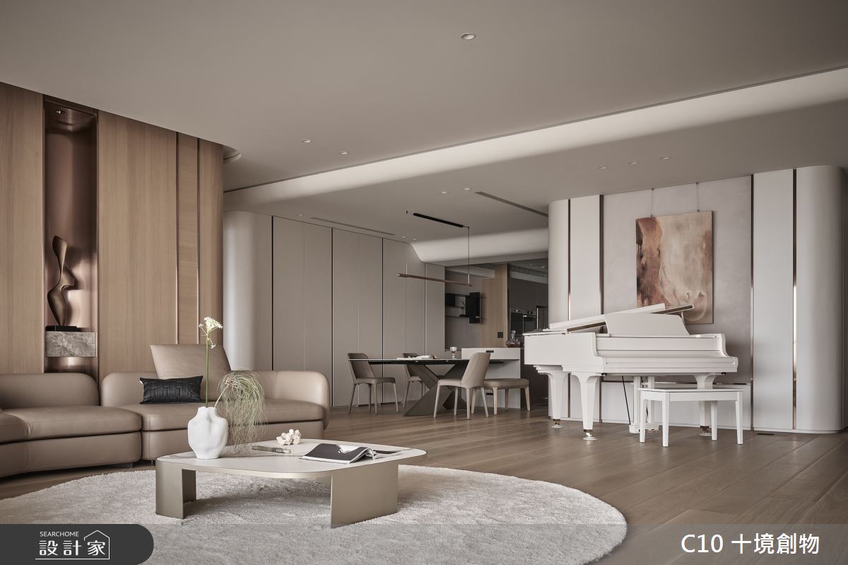 90坪新成屋(5年以下)＿混搭風客廳餐廳案例圖片＿十境創物空間設計有限公司＿十境_簡璞序曲之4