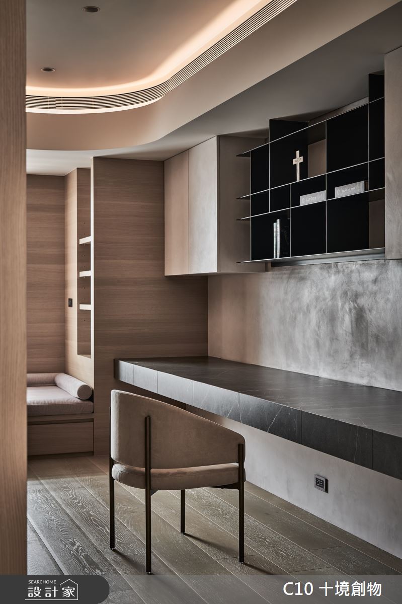 90坪新成屋(5年以下)＿混搭風書房臥榻案例圖片＿十境創物空間設計有限公司＿十境_簡璞序曲之17