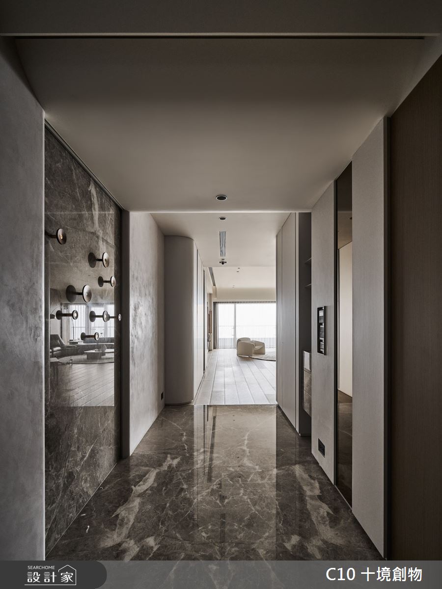 90坪新成屋(5年以下)＿混搭風玄關案例圖片＿十境創物空間設計有限公司＿十境_簡璞序曲之1