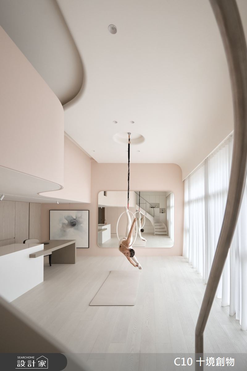 22坪新成屋(5年以下)＿奶油風客廳家庭健身房案例圖片＿十境創物空間設計有限公司＿十境_浮光・練習曲之12