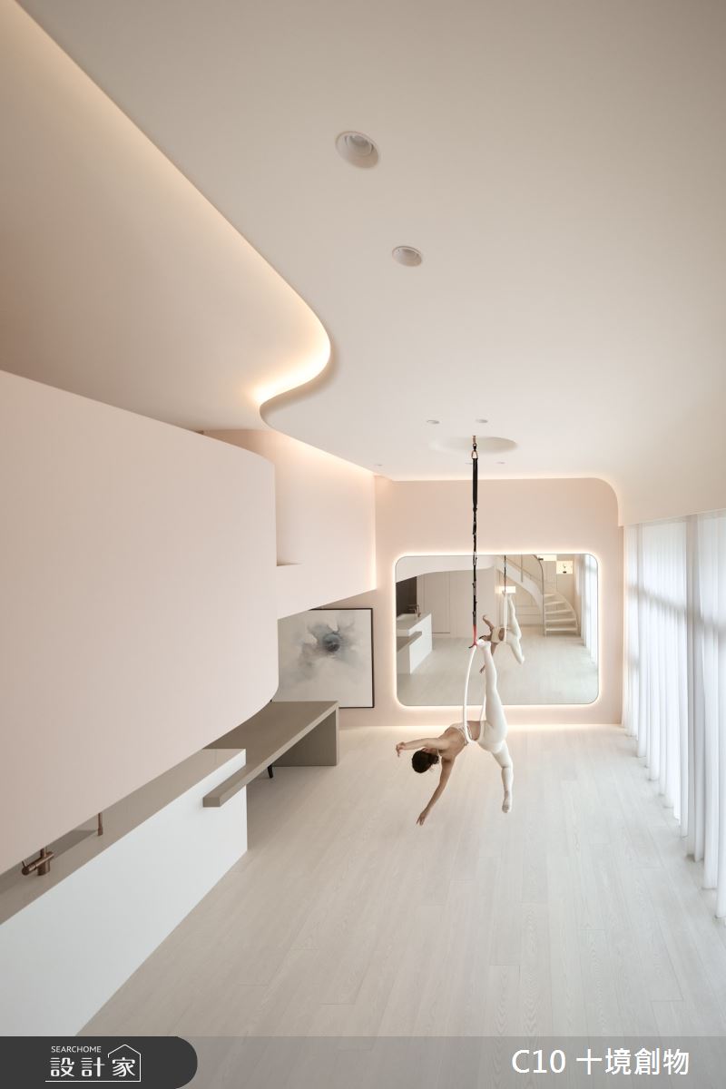 22坪新成屋(5年以下)＿奶油風客廳家庭健身房案例圖片＿十境創物空間設計有限公司＿十境_浮光・練習曲之13
