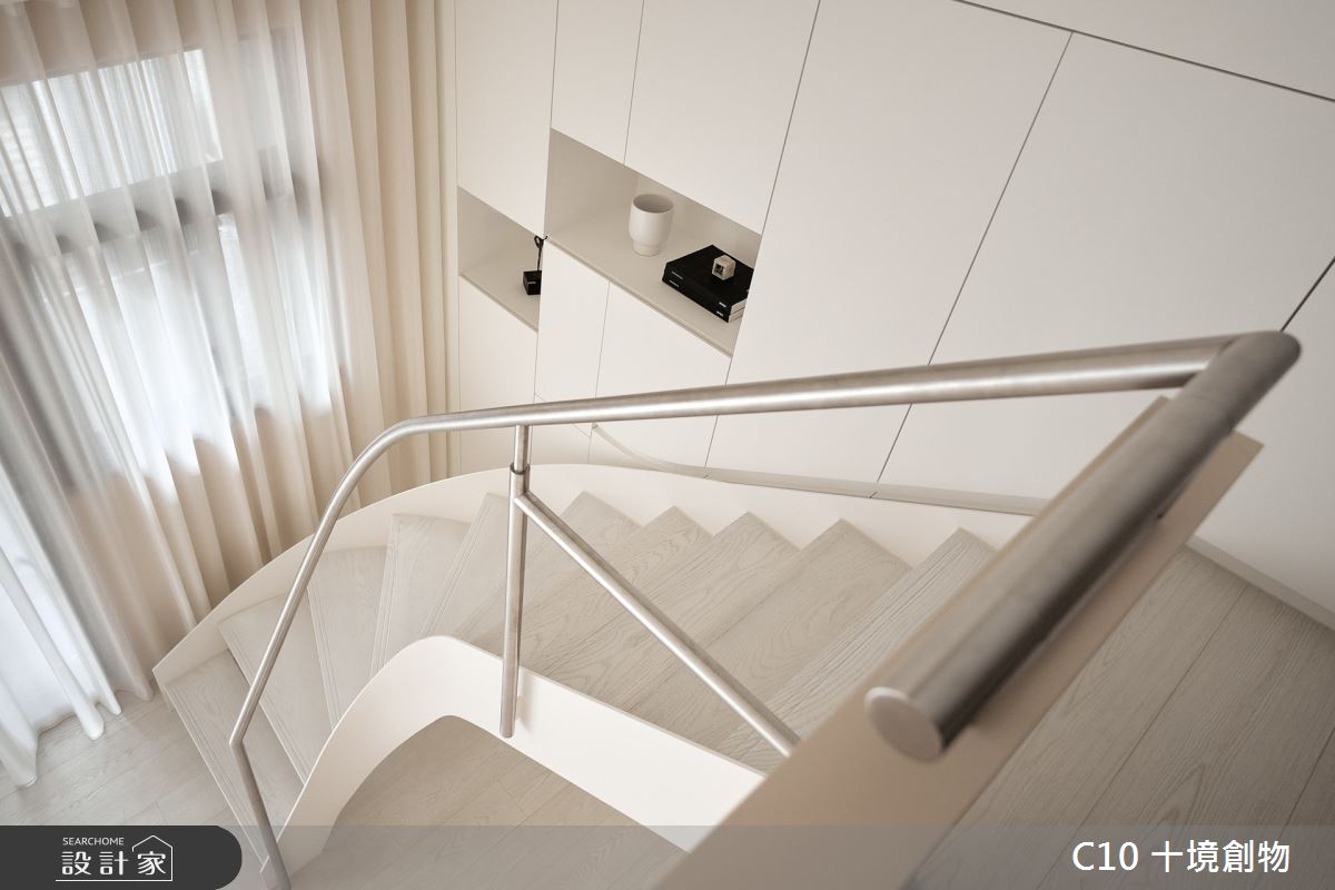 22坪新成屋(5年以下)＿奶油風樓梯案例圖片＿十境創物空間設計有限公司＿十境_浮光・練習曲之21