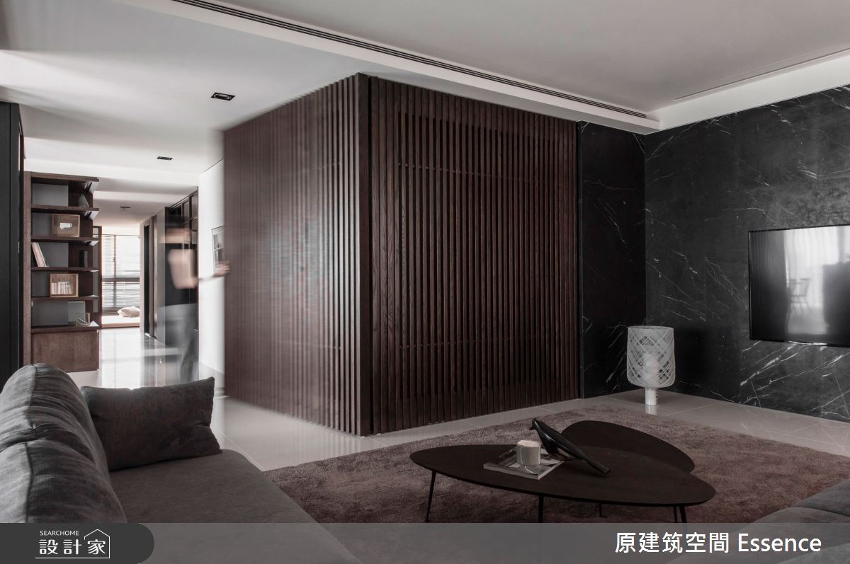 80坪新成屋(5年以下)＿簡約風客廳案例圖片＿原建筑空間＿原建筑_Open&Close 開合之間之1