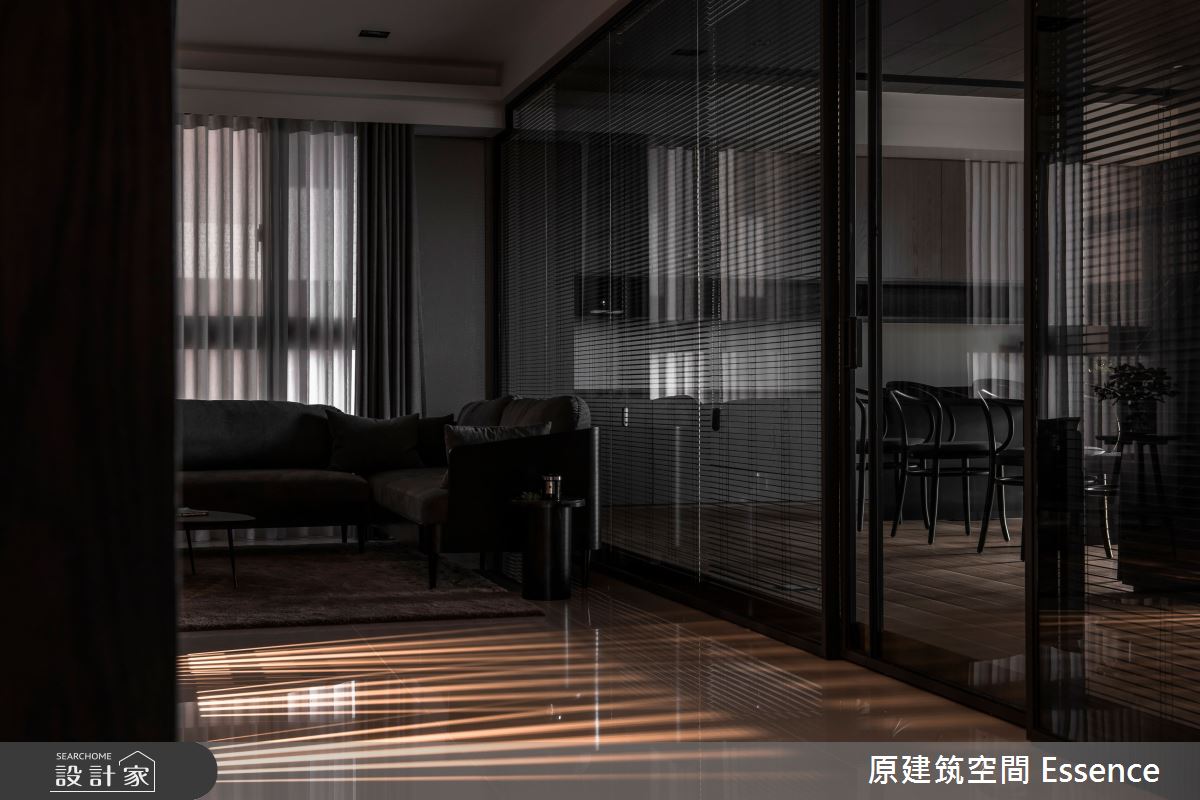80坪新成屋(5年以下)＿簡約風客廳案例圖片＿原建筑空間＿原建筑_Open&Close 開合之間之5