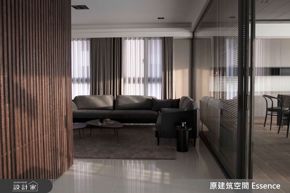 80坪新成屋(5年以下)＿簡約風客廳案例圖片＿原建筑空間＿原建筑_Open&Close 開合之間之7