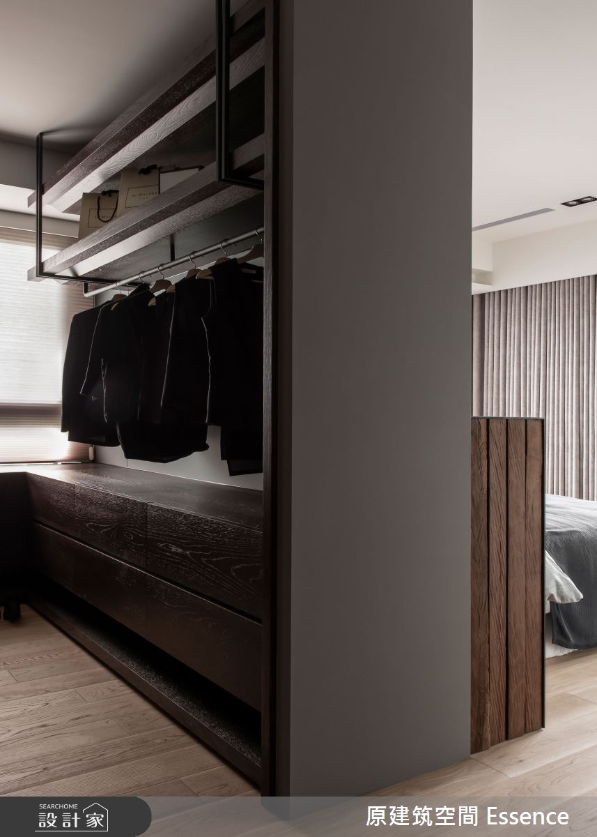 80坪新成屋(5年以下)＿簡約風更衣間案例圖片＿原建筑空間＿原建筑_Open&Close 開合之間之19