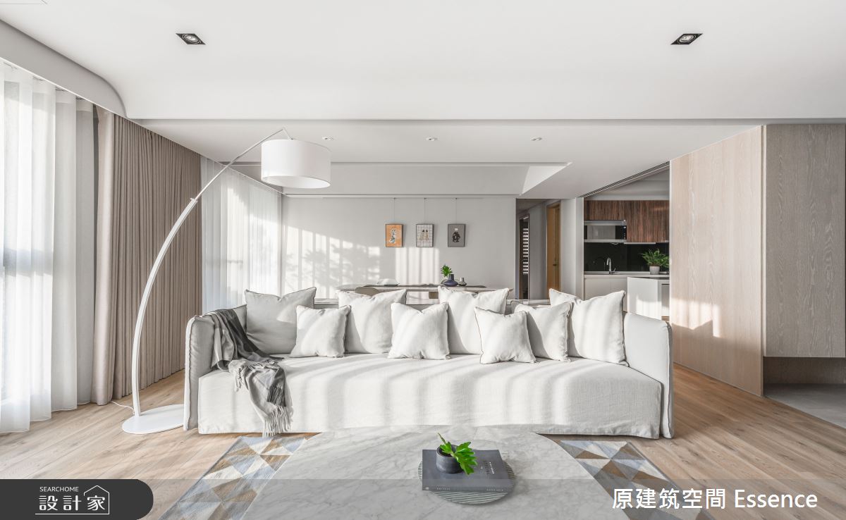 68坪新成屋(5年以下)＿現代風客廳案例圖片＿原建筑空間＿原建筑_Lady's之4