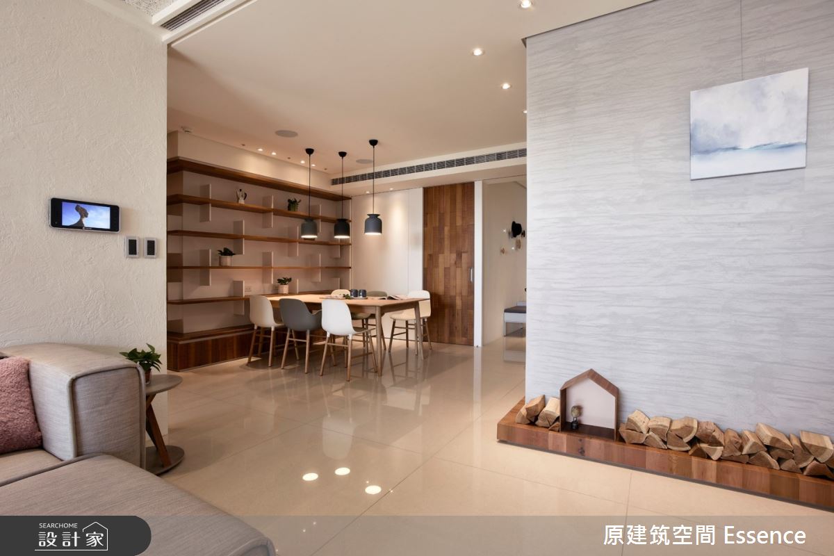 52坪新成屋(5年以下)＿現代風客廳案例圖片＿原建筑空間＿原建筑_L-HOUSE之5