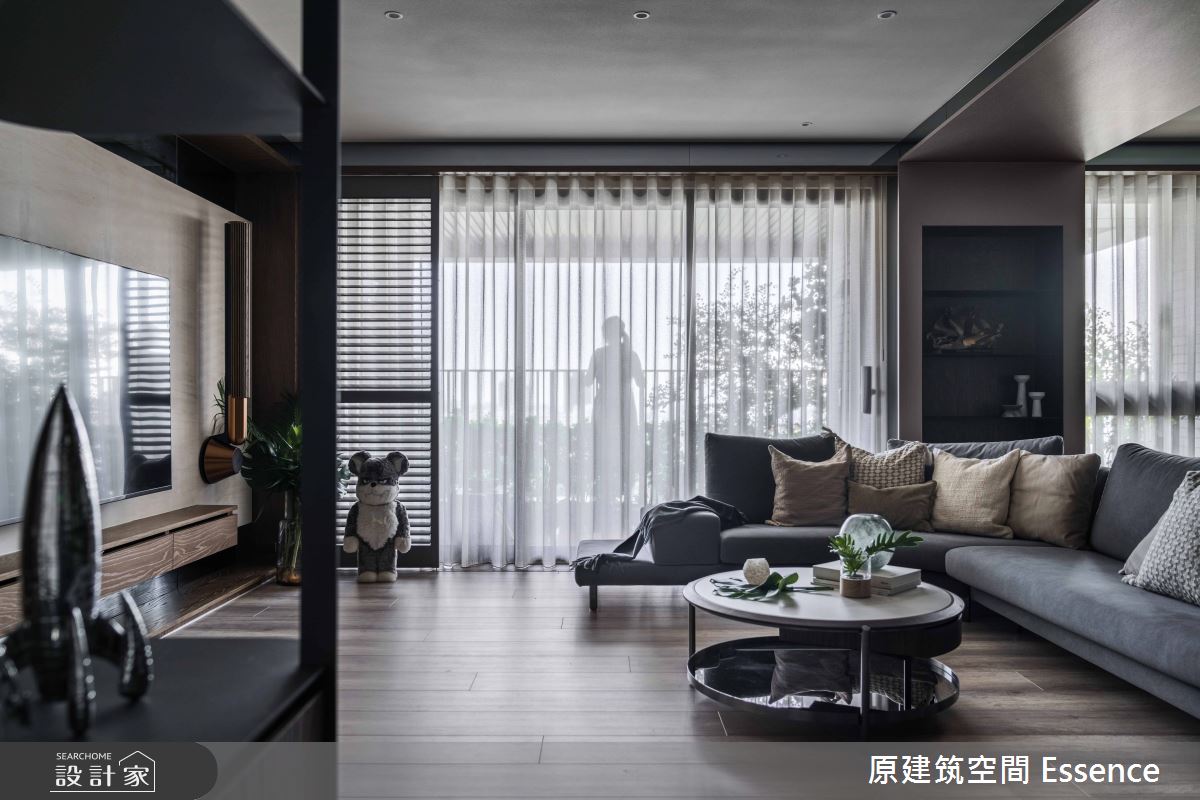 31坪新成屋(5年以下)＿現代風客廳案例圖片＿原建筑空間＿原建筑_聚。時光之6