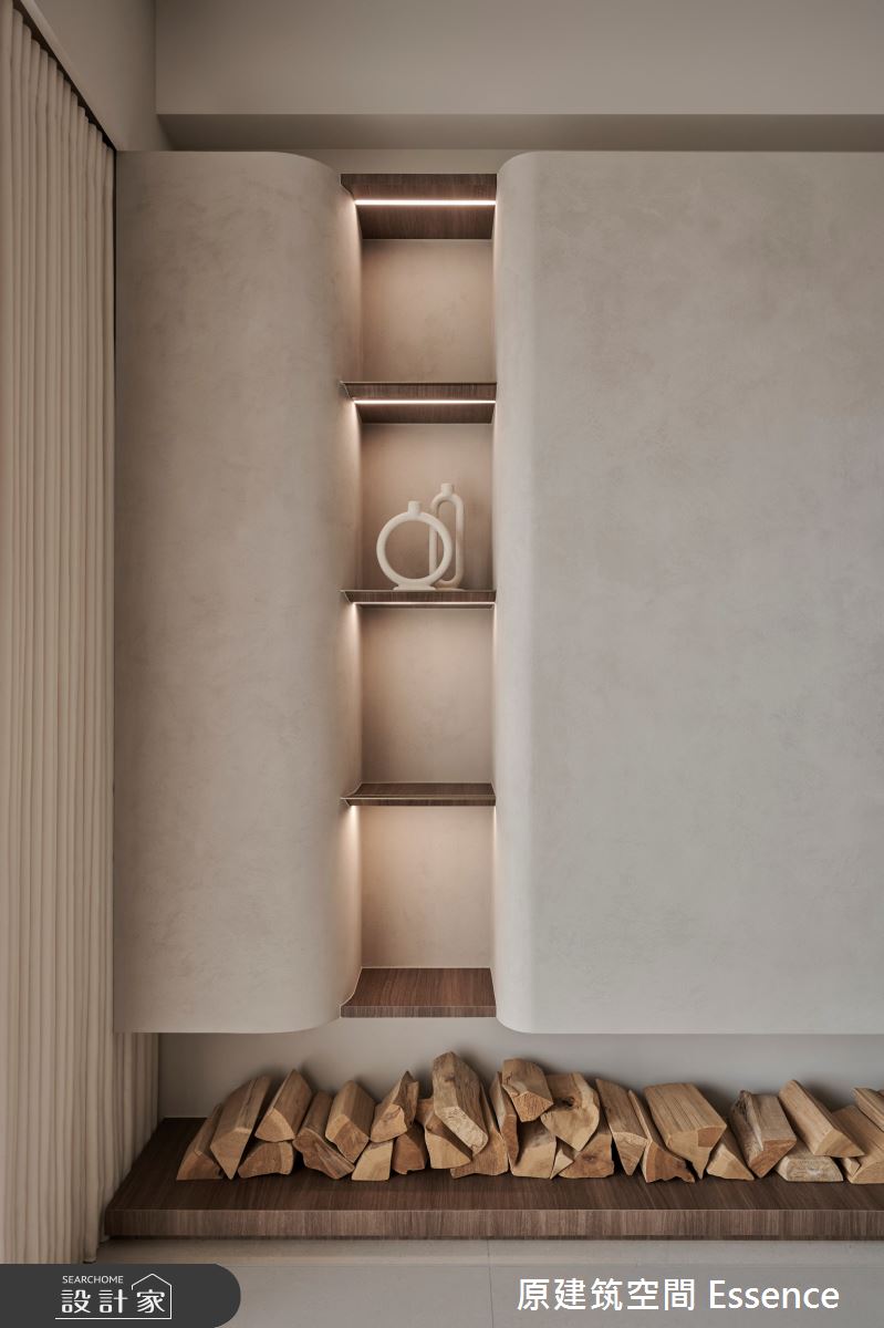 55坪新成屋(5年以下)＿人文禪風客廳案例圖片＿原建筑空間＿原建筑_盒x合之家之6