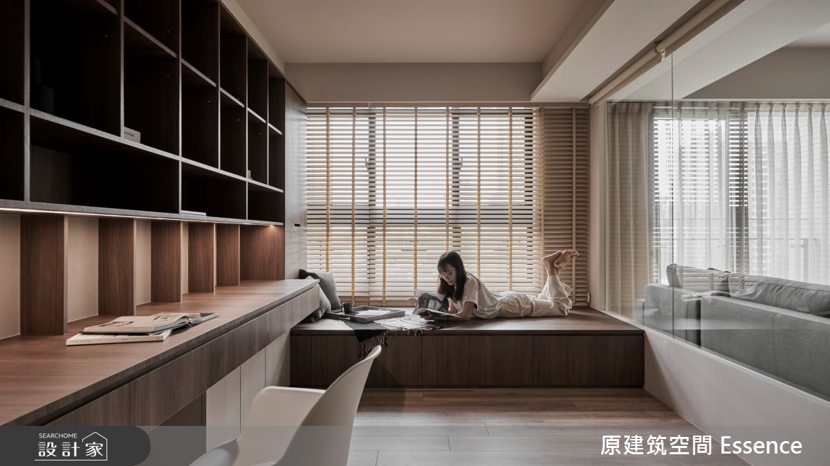 55坪新成屋(5年以下)＿人文禪風書房臥榻多功能室案例圖片＿原建筑空間＿原建筑_盒x合之家之10