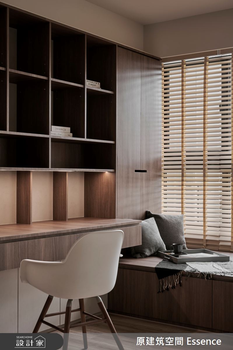 55坪新成屋(5年以下)＿人文禪風書房臥榻多功能室案例圖片＿原建筑空間＿原建筑_盒x合之家之11