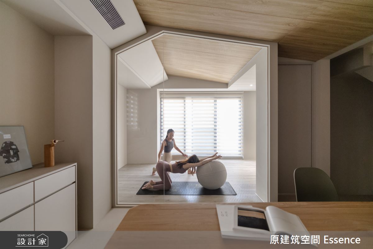 112坪新成屋(5年以下)＿人文禪風餐廳家庭健身房案例圖片＿原建筑空間＿原建筑_家筑之5