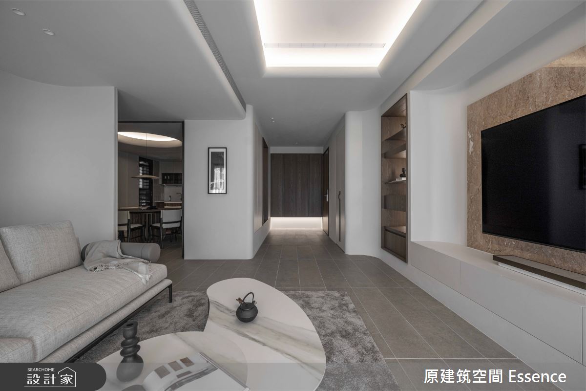 32坪新成屋(5年以下)＿現代風玄關客廳餐廳案例圖片＿原建筑空間＿原建筑_承玉閣32坪現代風之3