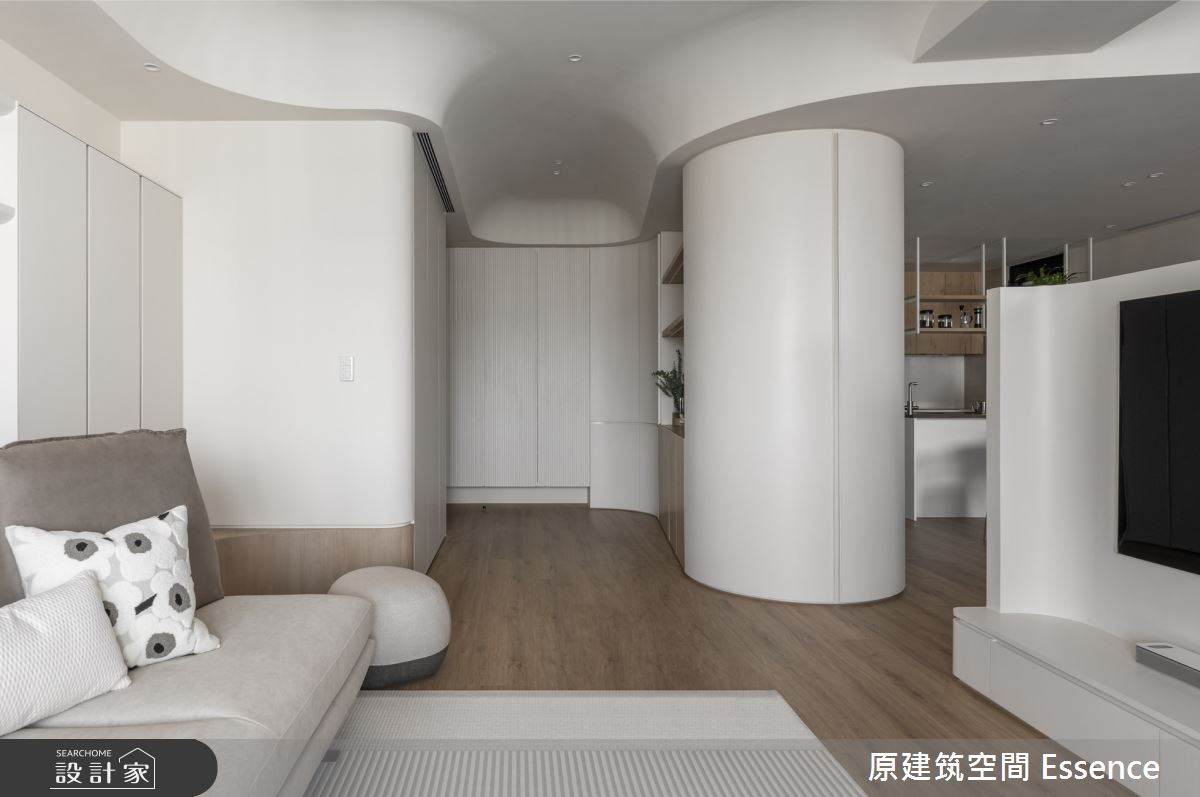 33坪新成屋(5年以下)＿現代風玄關客廳案例圖片＿原建筑空間＿原建筑_琴音曲畔33坪現代風之4