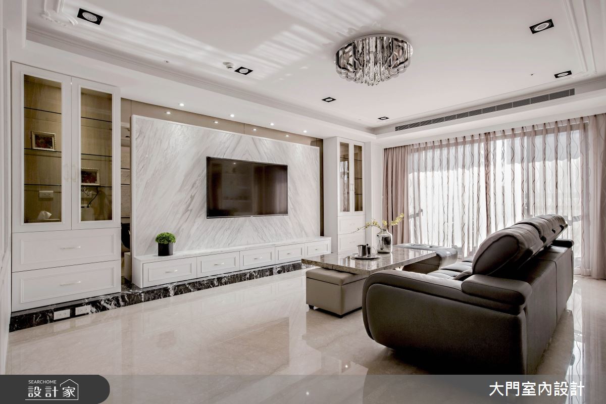 46坪新成屋(5年以下)＿新古典客廳案例圖片＿大門室內裝修設計工程有限公司＿大門_黛西布坎南之7