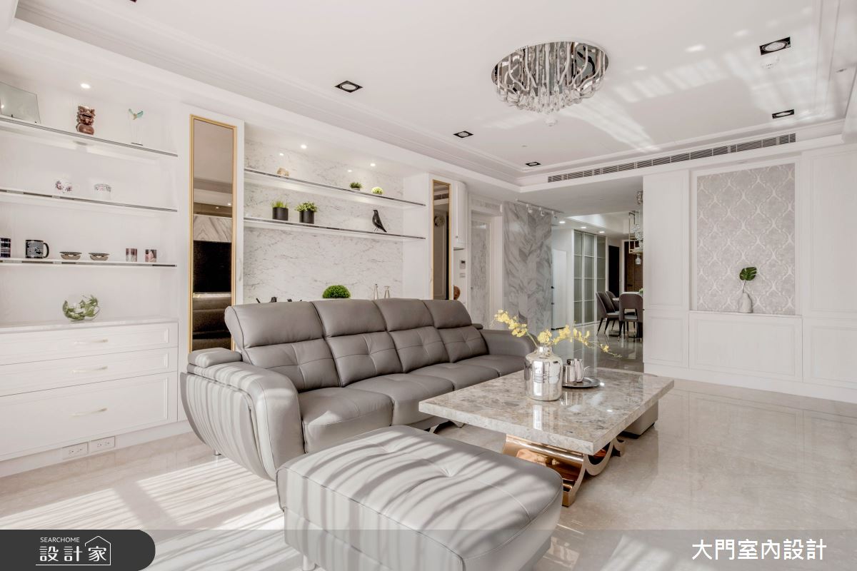 46坪新成屋(5年以下)＿新古典客廳案例圖片＿大門室內裝修設計工程有限公司＿大門_黛西布坎南之12