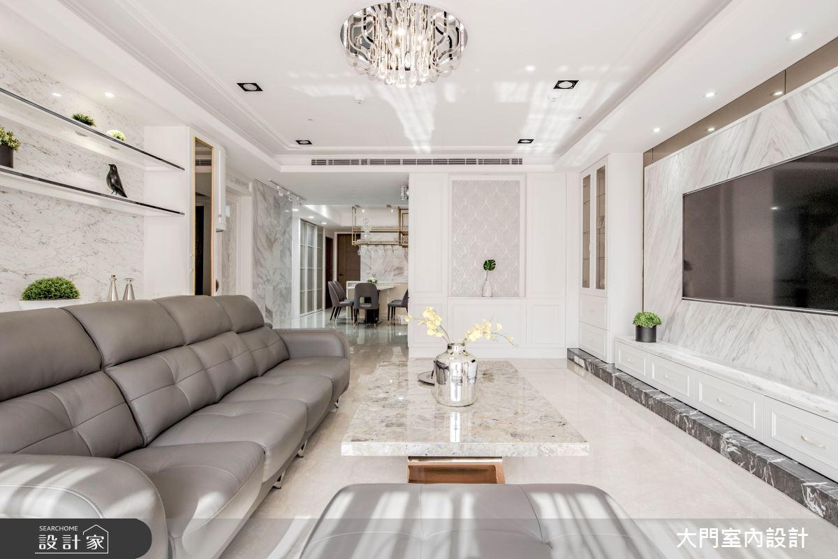 46坪新成屋(5年以下)＿新古典客廳案例圖片＿大門室內裝修設計工程有限公司＿大門_黛西布坎南之13