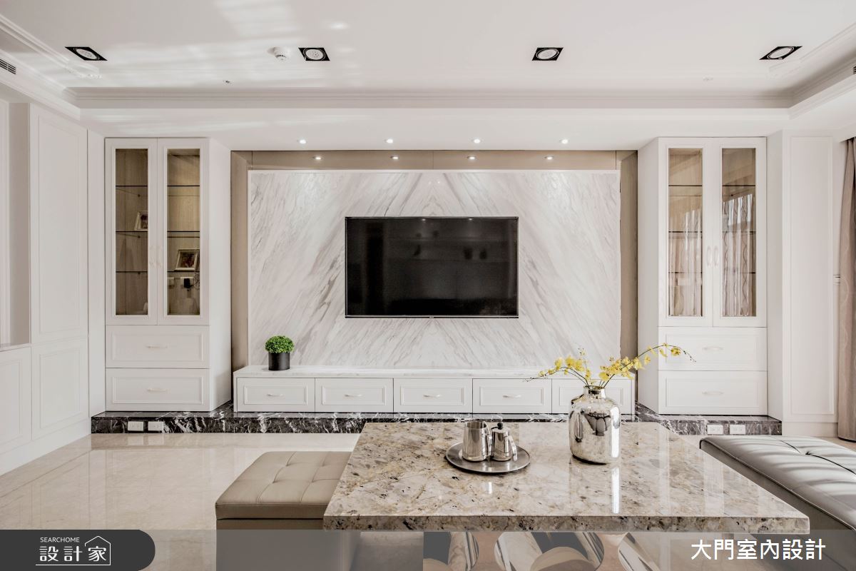 46坪新成屋(5年以下)＿新古典客廳案例圖片＿大門室內裝修設計工程有限公司＿大門_黛西布坎南之9