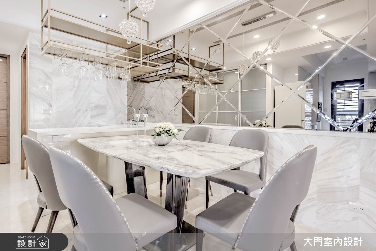 46坪新成屋(5年以下)＿新古典餐廳案例圖片＿大門室內裝修設計工程有限公司＿大門_黛西布坎南之14
