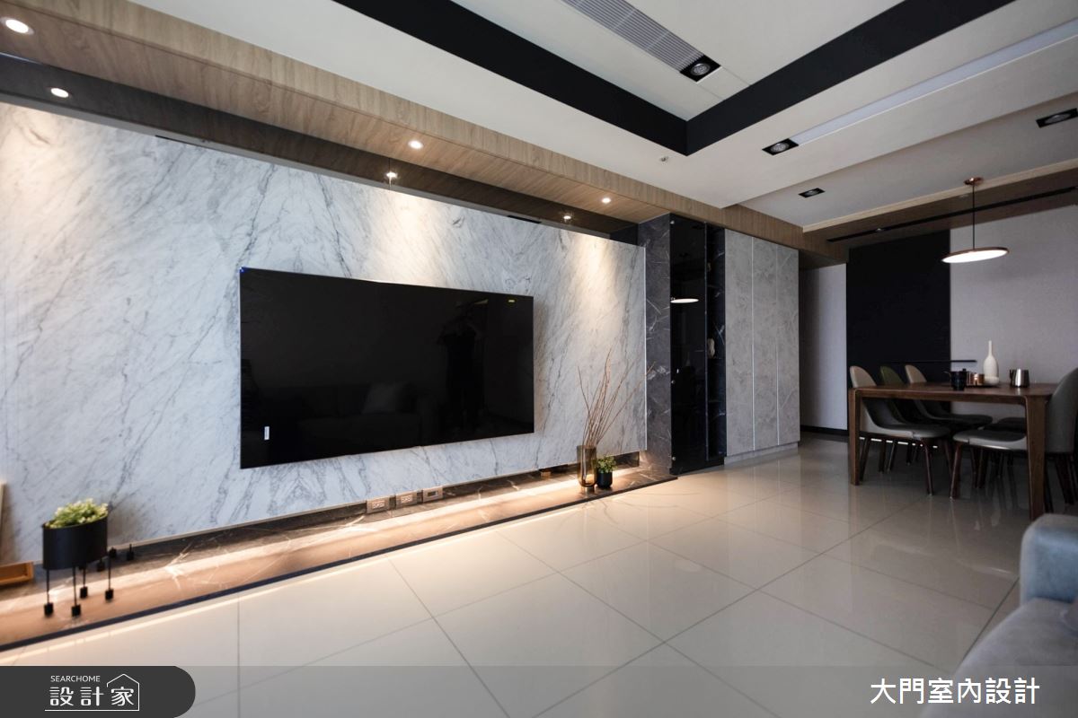 26坪新成屋(5年以下)＿現代風客廳案例圖片＿大門室內裝修設計工程有限公司＿大門_無極之5