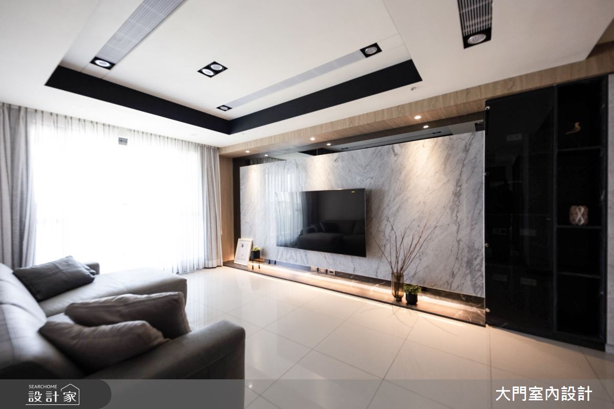 26坪新成屋(5年以下)＿現代風客廳案例圖片＿大門室內裝修設計工程有限公司＿大門_無極之4