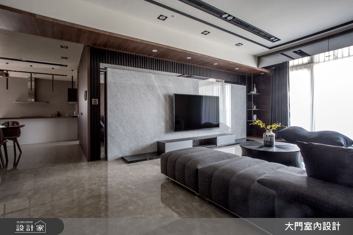 66坪新成屋(5年以下)＿現代風客廳案例圖片＿大門室內裝修設計工程有限公司＿大門_駢衍之5