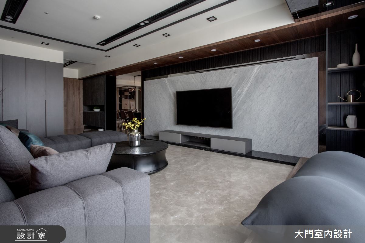 66坪新成屋(5年以下)＿現代風客廳案例圖片＿大門室內裝修設計工程有限公司＿大門_駢衍之6