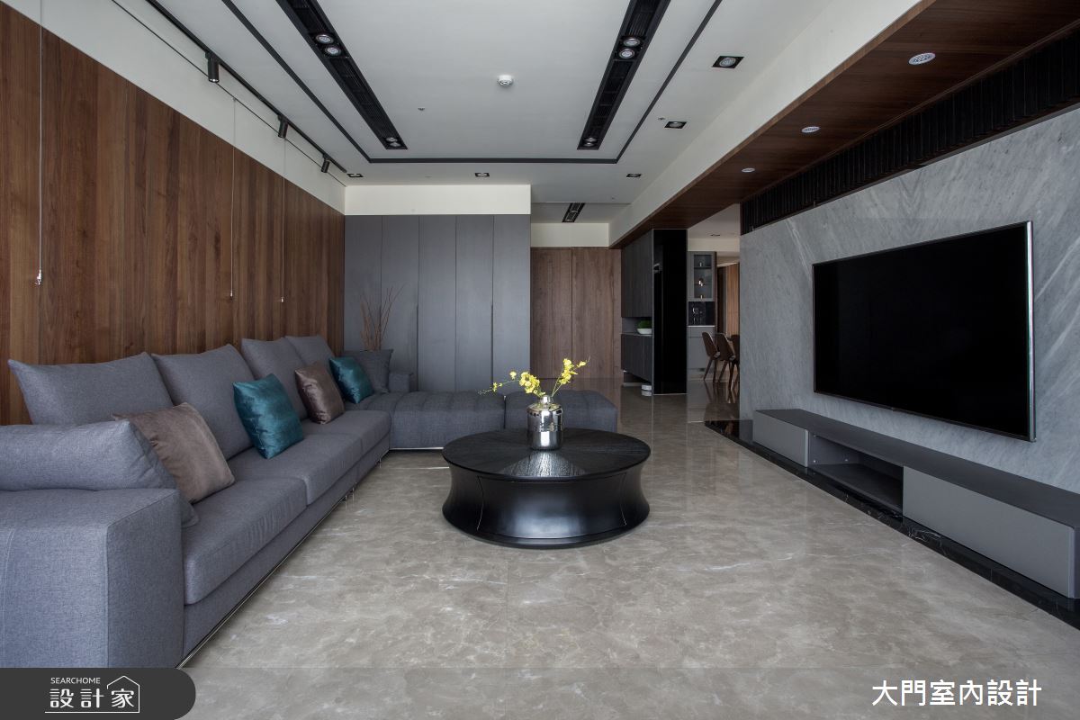 66坪新成屋(5年以下)＿現代風客廳案例圖片＿大門室內裝修設計工程有限公司＿大門_駢衍之7