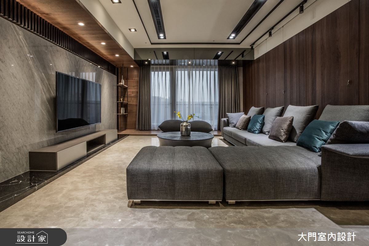 66坪新成屋(5年以下)＿現代風客廳案例圖片＿大門室內裝修設計工程有限公司＿大門_駢衍之8